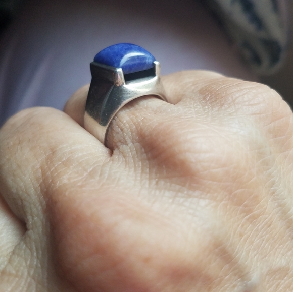 Mexico Lapis 925 Silver Ring - Picture 4 of 10